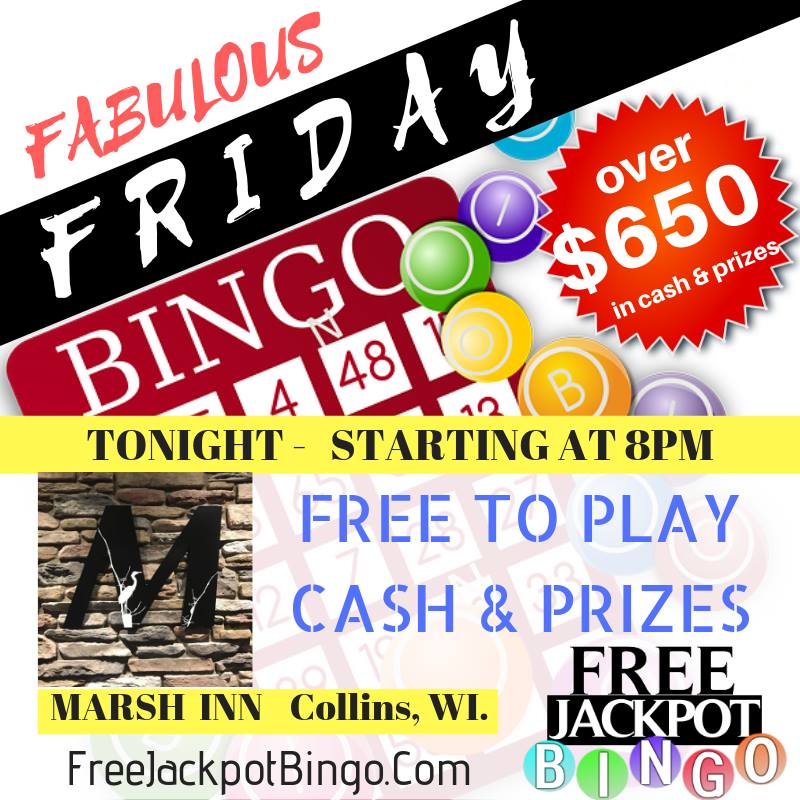 Fabulous Friday Bingo at Marsh Inn - 8pm