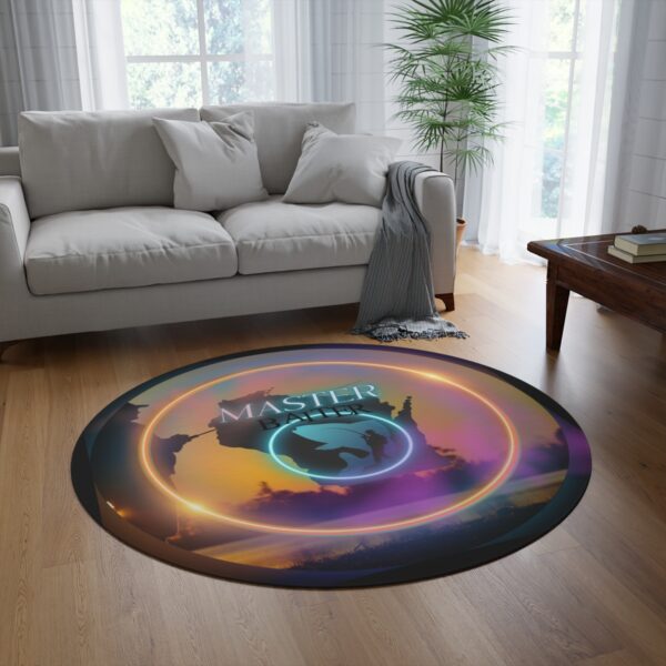 Master Baiter Wisconsin Fishing Round Rug