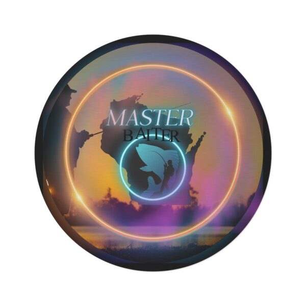 Master Baiter Wisconsin Fishing Round Rug - Image 2