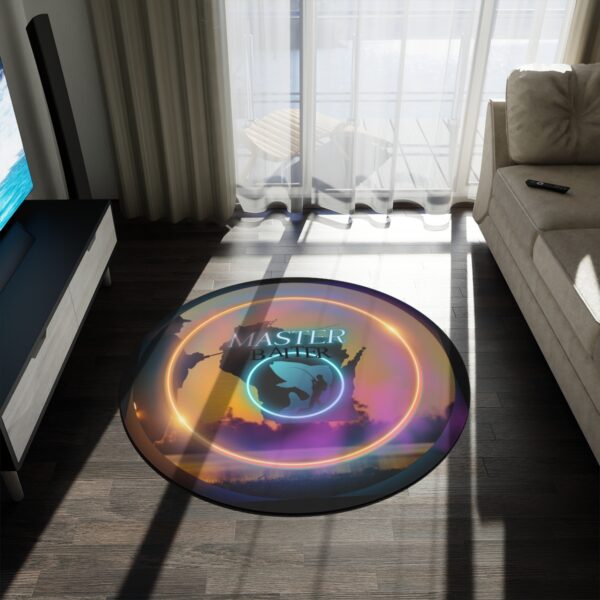 Master Baiter Wisconsin Fishing Round Rug - Image 4