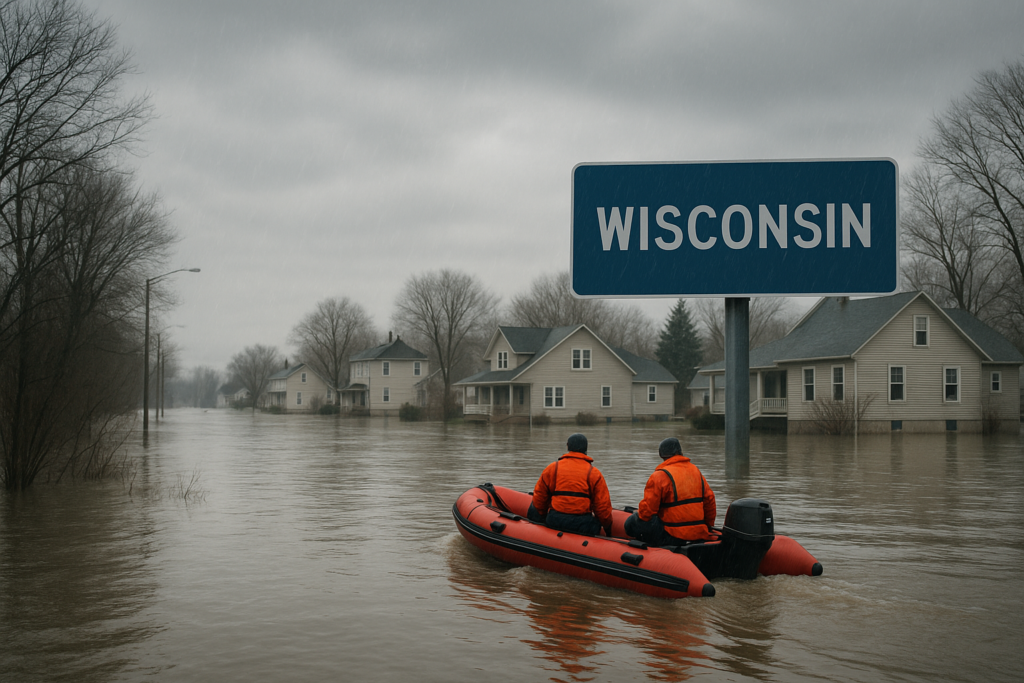 Spring Storms Bring Evacuations from Flooding in Wisconsin